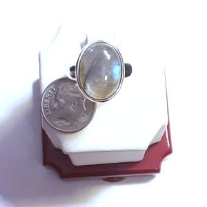Sterling Silver Labradorite Ring Size 6