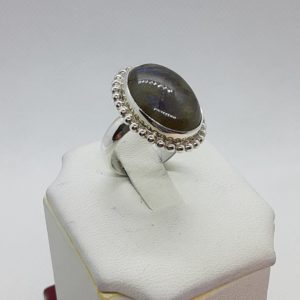 Sterling Silver Labradorite Ring Size 5-1/2