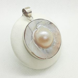 Sterling Silver Blister Pearl Pendant
